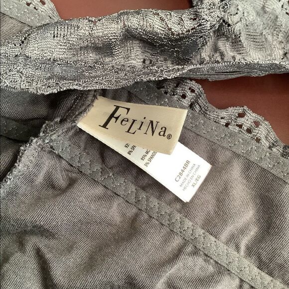 NOT FOR SALE.  Gray Lace Stretch Bralette - Picture 5 of 6